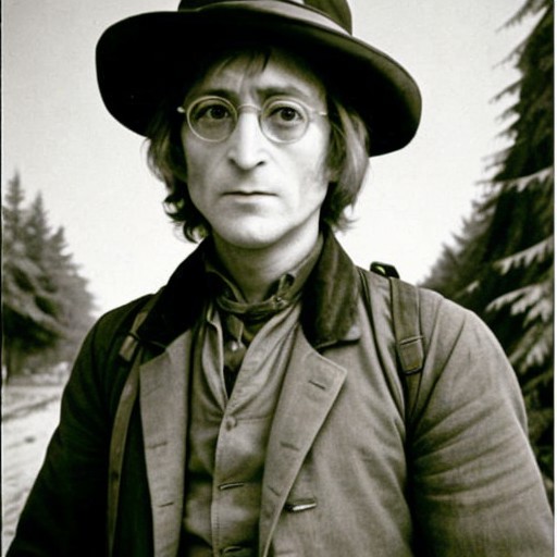 photo of Lennon_1980 dressed as a civil war soldier, old photo <lora:Lennon_1980:.6>